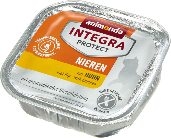 Animonda Integra Protect Kidney Cats, hrană umedă pentru insuficiență renală, curcan pur, 16 X 100 G & Animonda Integra Protect Kidney Cats, hrană umedă pentru insuficiență renală, cu pui, 16 X 100 G