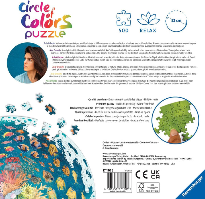 Ravensburger Puzzle 17170 Cercul de culori - Ocean & Submarin Puzzle 500 piese