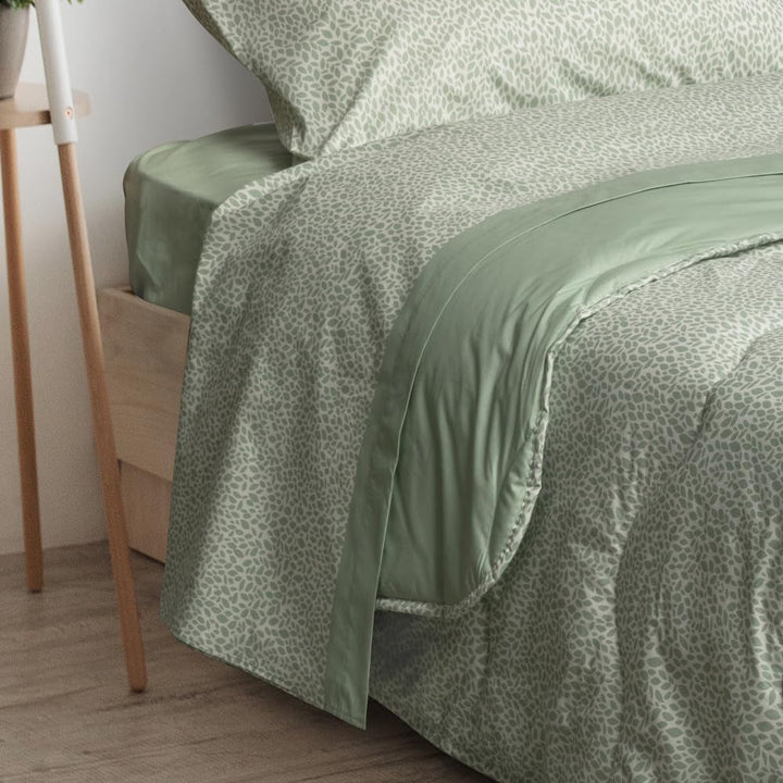Foppapedretti Notte & Natura salvie petale cuvertură, capac, 100% bumbac, fabricat în Italia