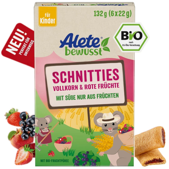 Alete Bio Schnitties Vollkorn Und Rote Früchte 6 X 22 G