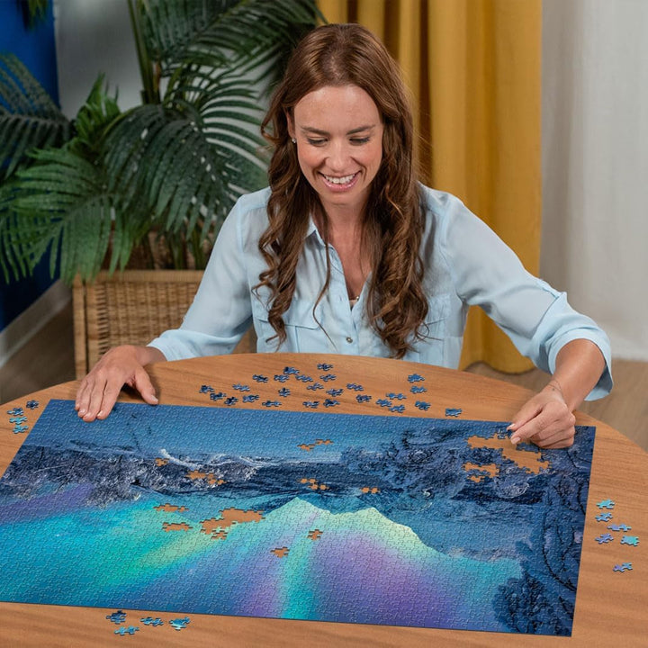 Ravensburger Puzzle 12000802 - Wenn Die Nordlichter Tanzen - 1500 piese puzzle jigsaw pentru adulți cu vârsta de peste 14 ani