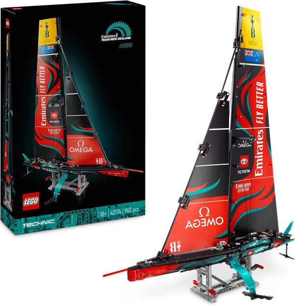 LEGO Technic Emirates Team New Zealand AC75 Racing Yacht, set de construcție cu barcă cu pânze pentru adulți, cadou pentru bărbați și femei, activitate creativă și relaxantă 42174