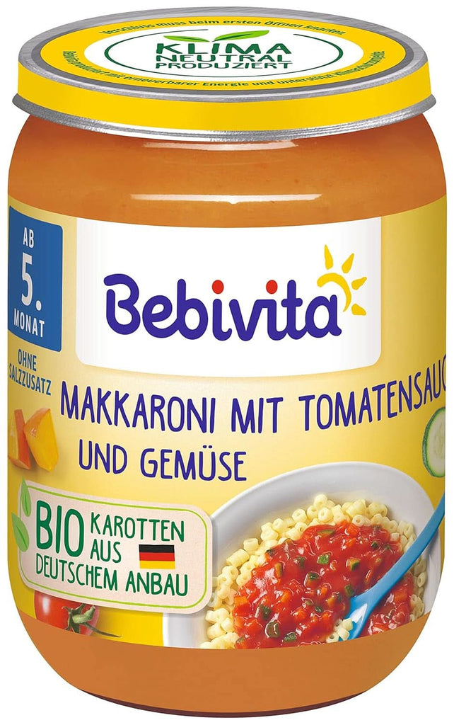 Menüs Ab 5. Monat Makkaroni Mit Tomatensauce Und Gemüse, 6Er Pack (6 X 190G)