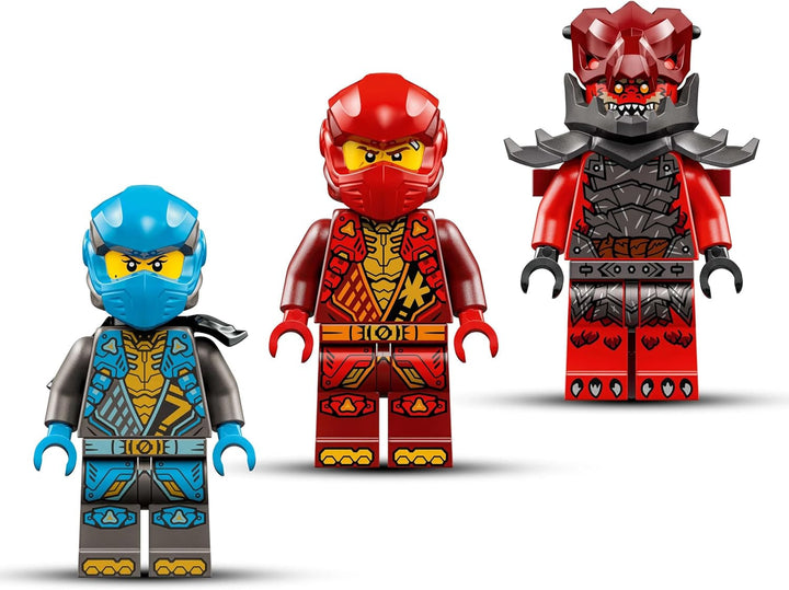 LEGO NINJAGO Kai's Storm Rider Mech - Jucărie motocicletă zburătoare cu 3 minifigurine - Mech cu cap, brațe și picioare mobile - Jucărie de construit - Cadou pentru băieți și fete cu vârsta de 7+ 71830