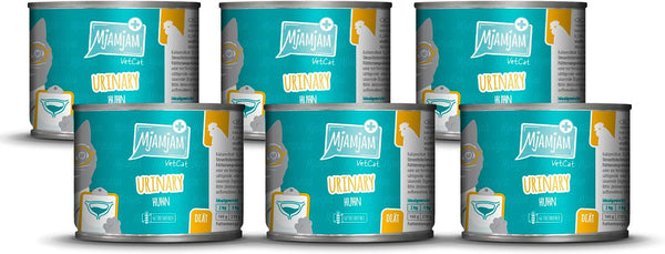 Mjamjam Vetcat - Hrană umedă premium pentru pisici - Dietă - Urinară - Pui, pachet de 6 (6 X 200G), fără cereale