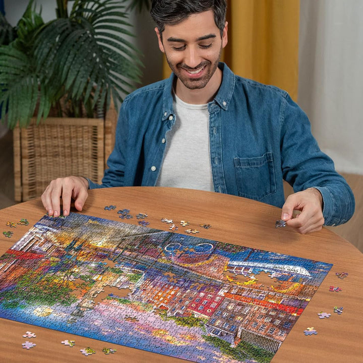 Ravensburger Puzzle 12000884 Sunset Amsterdam - puzzle jigsaw de 1000 de piese pentru adulți cu vârsta de peste 14 ani