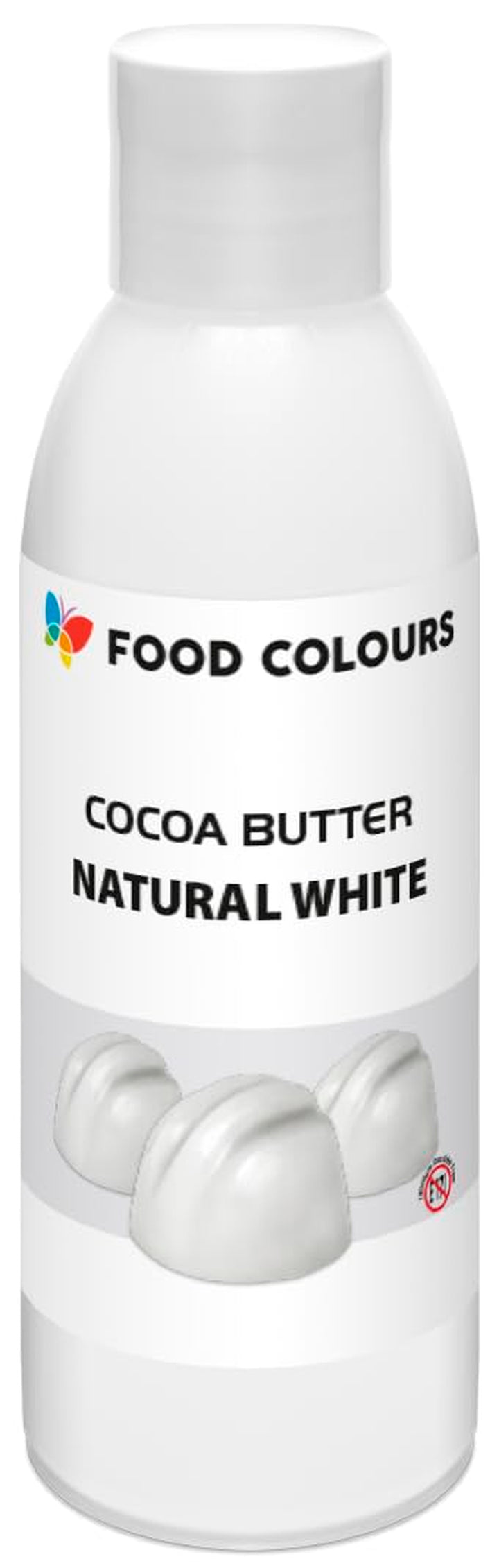 Food Colors Cocoa Butter NATURAL WHITE 100 G Kakaobutterbasierte Lebensmittelfarbe Für Schokolade, Pralinen, Fette Massen Und Cremes