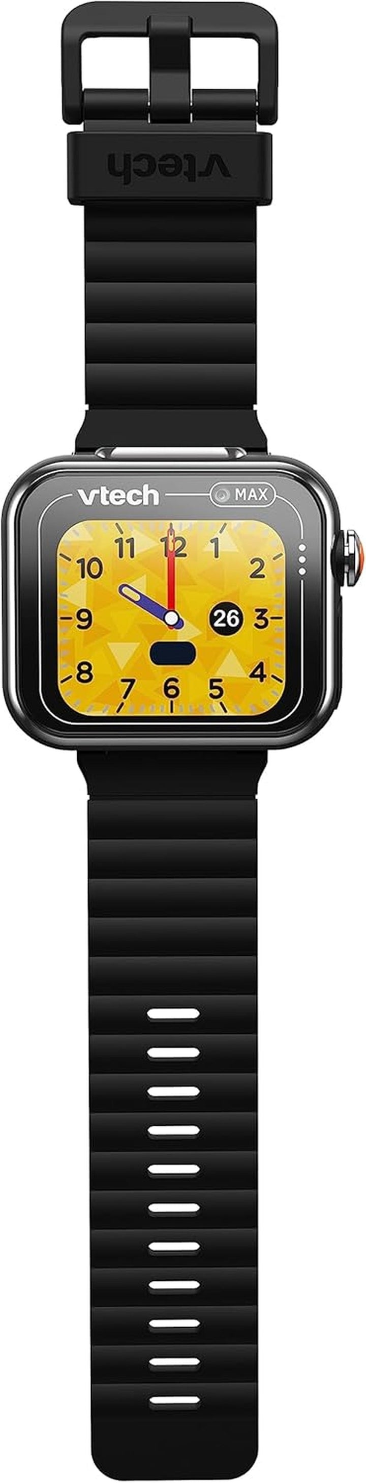 Vtech KidiZoom Smart Watch MAX în negru - ceas pentru copii cu cameră dublă pentru fotografii și videoclipuri, numeroase jocuri, funcții variate și multe altele - Pentru copii de la 5-12 ani