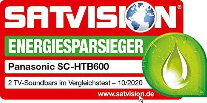 Panasonic SC-HTB600EGK 2.1 Soundbar Mit Kabellosem Subwoofer (Dolby Atmos, Bluetooth, HDMI, 360 Watt RMS) Schwarz