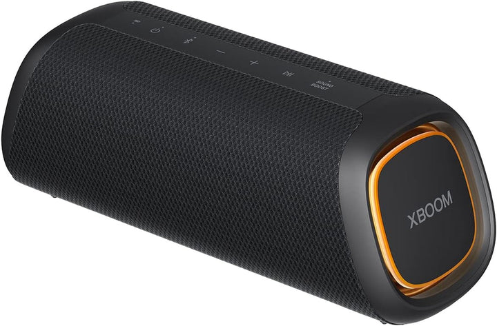 LG XBOOM Go DXG7, Difuzor Bluetooth portabil (40 wați, Google Assistant, Siri, iluminare), gri