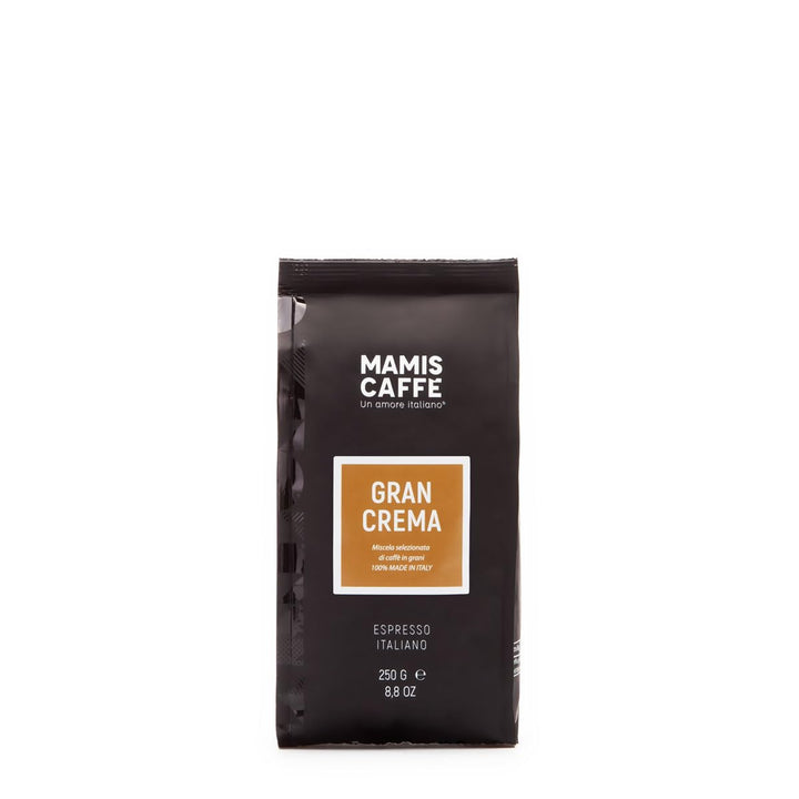 Mamis Caffè Gran Crema (1 Kg) - Ganze Espressobohnen - 100% Arabica-Bohnen - Fruchtiger, Schokoladiger, Leicht Süßer Geschmack - Mittlere Röstung Und Dicker Crema - Angebaut in Brasilien Und Kolumbien