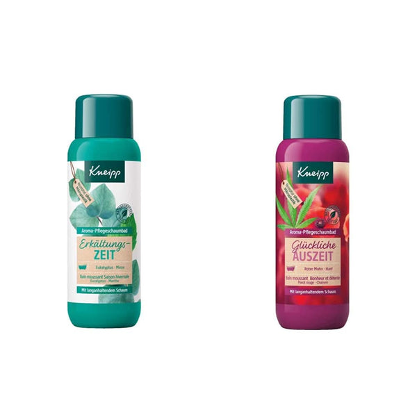 Kneipp Aroma Foam Bath Cold Season, aditiv de baie cu uleiuri esențiale naturale de eucalipt și mentă, 400 ml