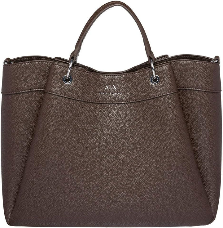 Armani Exchange Essential pentru femei, Wave, Silver Printed Logo Shopping L Genti Femei Naty Shop Lichior