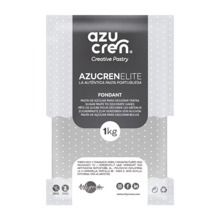 Azucren, Roll Fondant, Roll Fondant gri, ușor de utilizat, neted, flexibil, moale și pliabil, perfect pentru decorarea torturilor, Halal, Kosher, fără gluten, aromă de lămâie (250 G) Pasta de zahar Naty Shop 1 kg