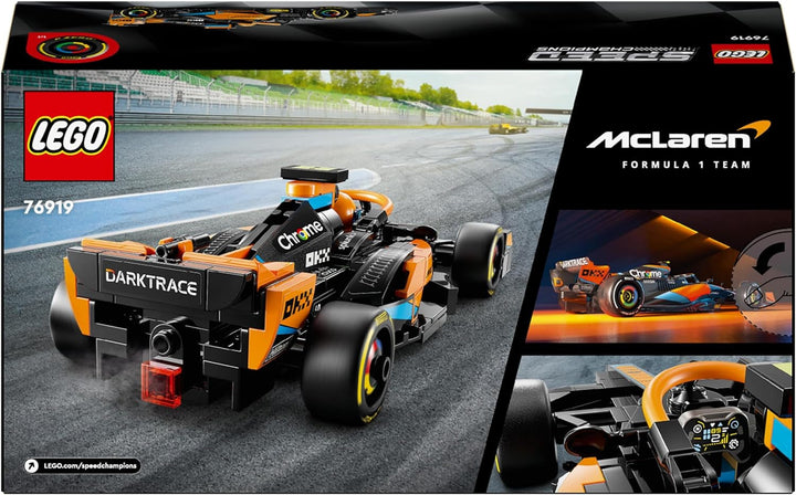 LEGO Speed Champions Mclaren Formula 1 mașină de curse 2023, jucărie pentru copii cu vârsta de peste 9 ani, băieți și fete cărora le place să se joace independent, model de vehicul construibil, decor pentru camera copiilor 76919