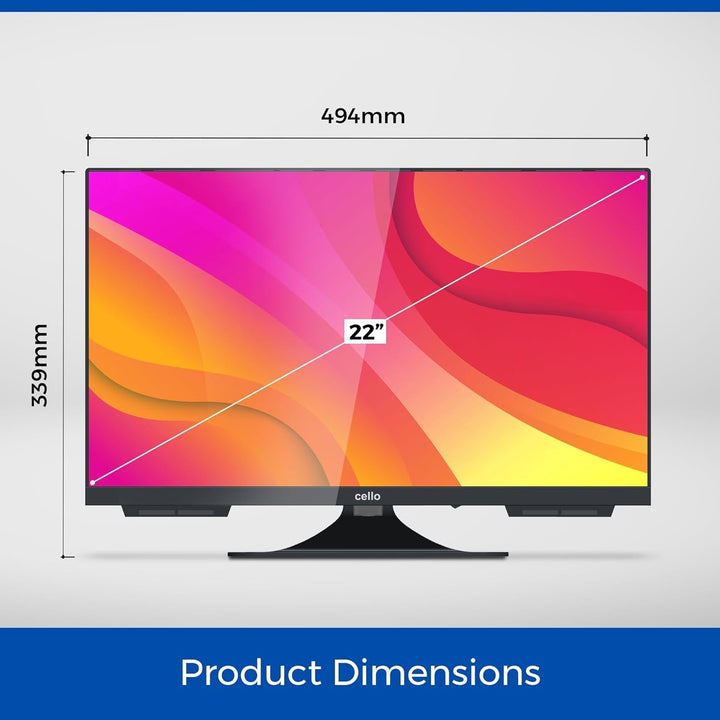 C2224WS Trav 22" Zoll SMART Full HD 12V Camping Reise TV Rahmenlos Triple Tuner Bluetooth Webos by LG Pitch Perfect Lautsprecher Wohnmobil LKW Boot [2024]