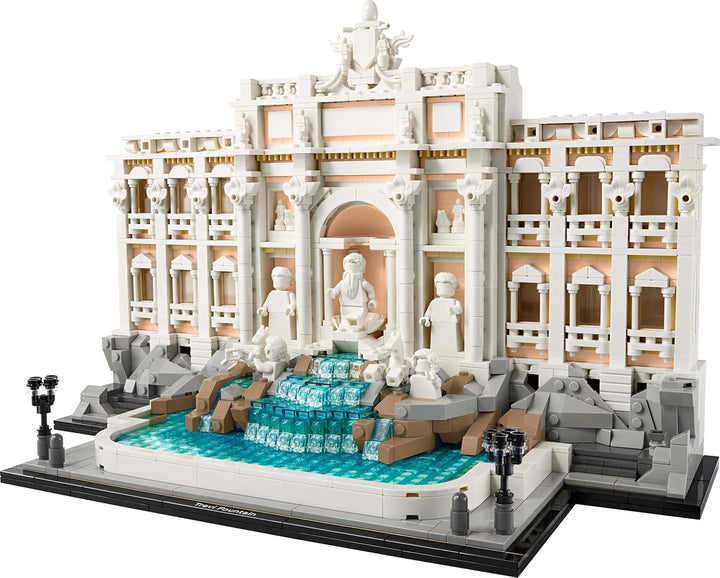 LEGO Architecture Trevi Fountain - Model al unui punct de reper din Roma cu sculpturi Minifigures - piesă de colecție pentru birou și sufragerie - cadou pentru adulți și iubitori de arhitectură 21062