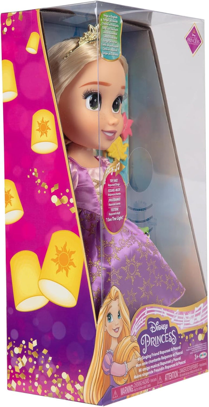 Disney Princess Singing Rapunzel Doll 35 Cm, Cântă "I See the Light", Include accesorii pentru mai multă distracție, Perfectă pentru fetițe cu vârsta peste 3 ani, Violet