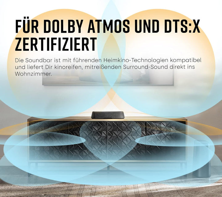 Polk Audio Magnifi Mini AX Ultrakomakte Tv-Soundbar Mit Wireless Subwoofer, Dolby Atmos Und DTS:X, HDMI Earc, Bluetooth, Airplay 2, Google Chromecast, Schwarz