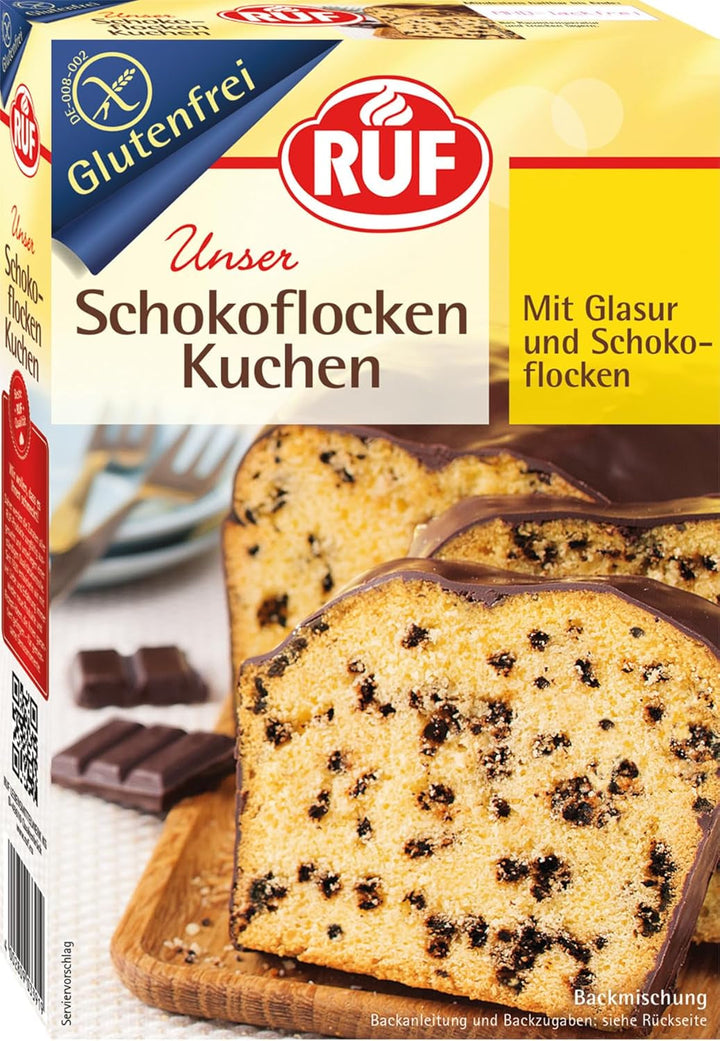 Fursecuri fără gluten RUF cu glazură de cacao, amestec de copt pentru 3 tăvi de copt, potrivit pentru boala celiacă, 100% fără gluten