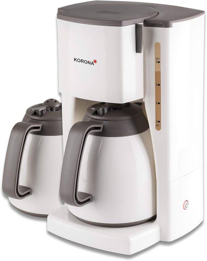 Korona 10311 Cafetieră cu ulcior termo suplimentar - filtru de cafea cu capacitate pentru 8 cești de cafea, negru