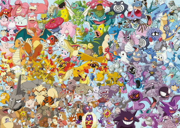 Ravensburger Puzzle 1000 piese 12000460 Challenge Pokémon - Toți cei 150 de Pokémon din prima generație ca un puzzle provocator pentru adulți și copii cu vârsta de 14 ani și peste