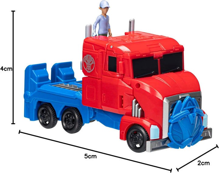 Transformers Earthspark Spin Changer Optimus Prime figurină (20 cm) cu Robby Malto figurină (5 cm), de la 6