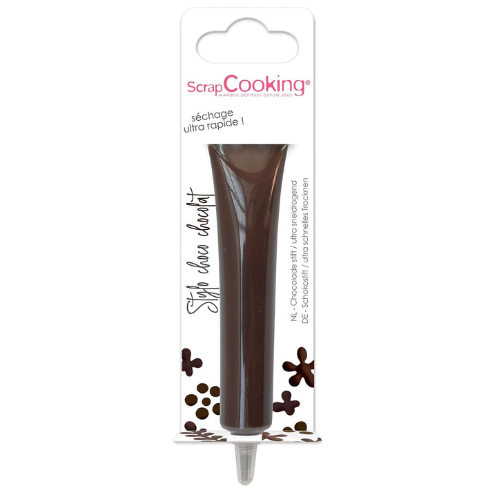 Scrapcooking - Schokoladenstift Braun - Zuckerschrift Schoko 25 G - Essbarer Dekorativer Zuckerstift - Schreiben Und Zeichnen - Beschriftung Von Fondant, Glasuren, Torten - 6801