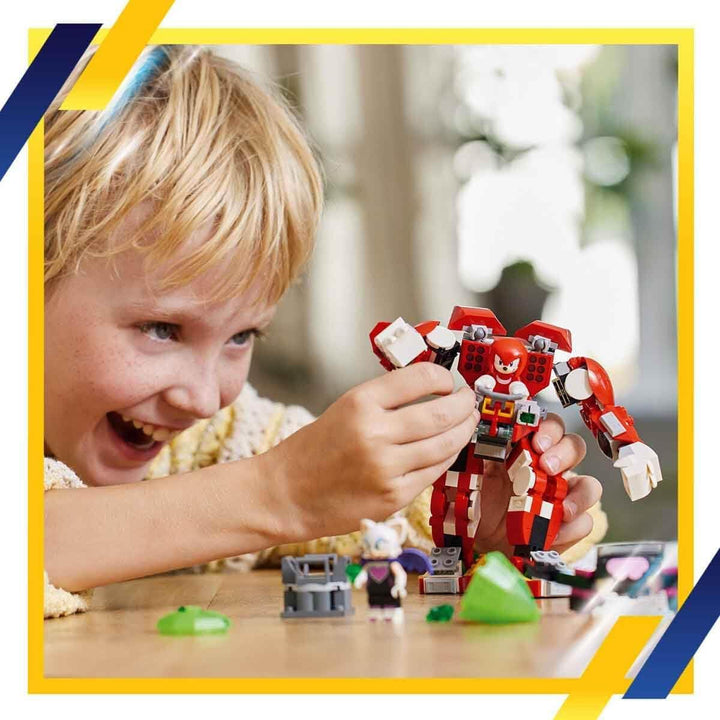 LEGO Sonic the Hedgehog Knuckles 'Guardian Mech', jucărie figurină de acțiune pentru băieți și fete cu vârsta de 8 ani și peste, cu Master Emerald și alte figurine din jocul video, idee de cadou pentru copii 76996