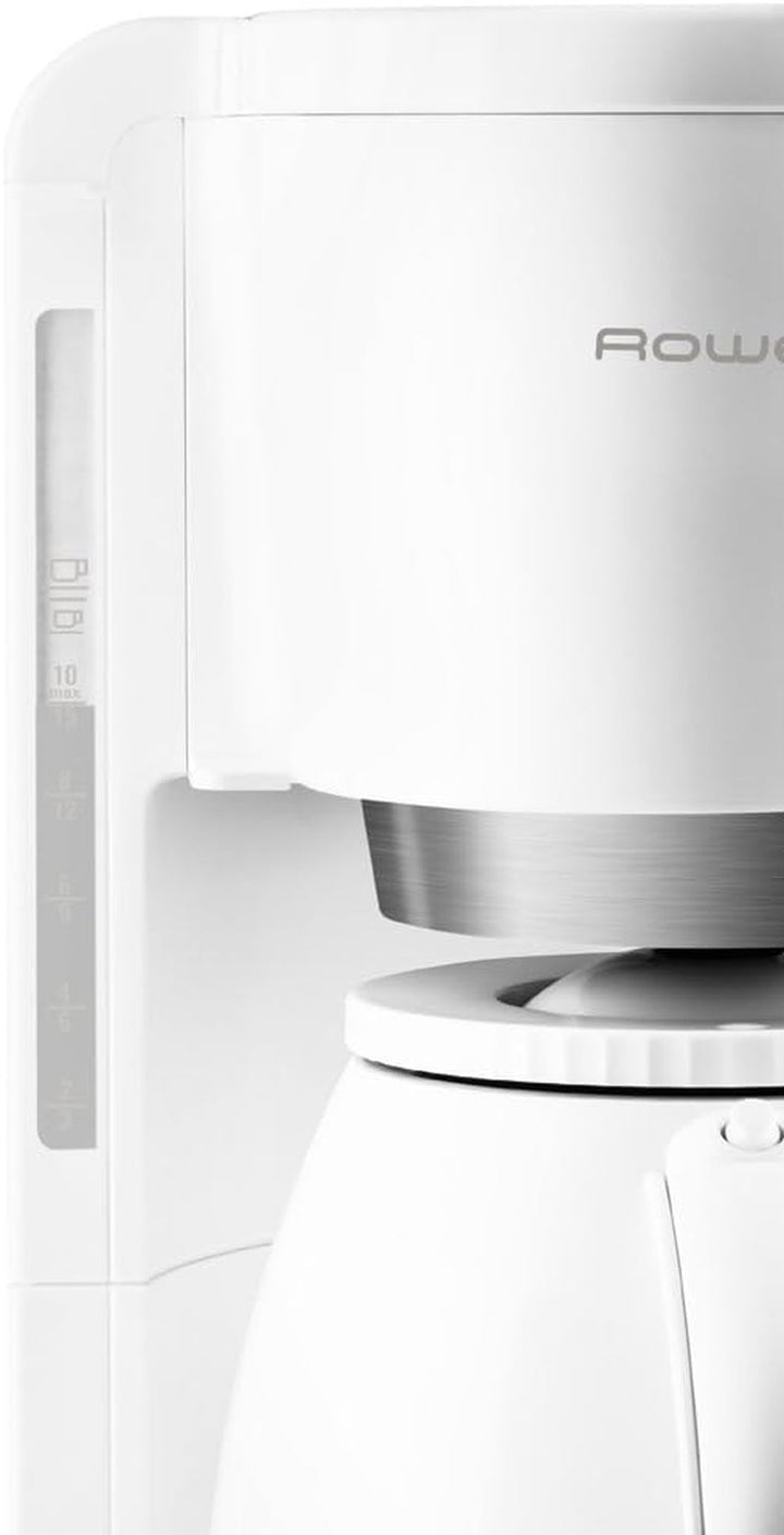 Cafetiera cu filtru Rowenta Adagio Milano Cu termos, Capacitate 1 litru, 8-12 cești, Oprire automată, Filtru detașabil, Indicator nivel apă, Alb, CT3801