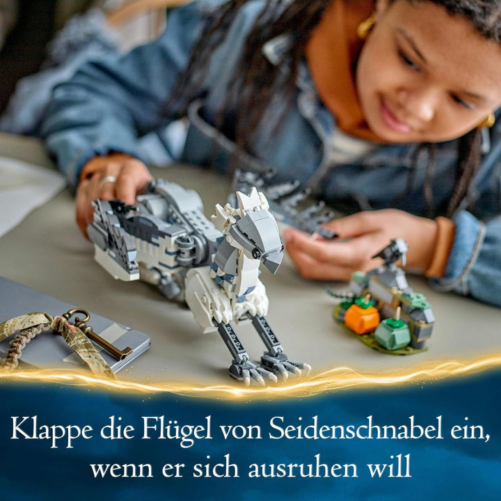 LEGO Harry Potter Hippogriff Buckbeak, jucărie creatură mitică de colecționat, set de joacă creativ pentru copii, cadou pentru băieți, fete și toți fanii 76427