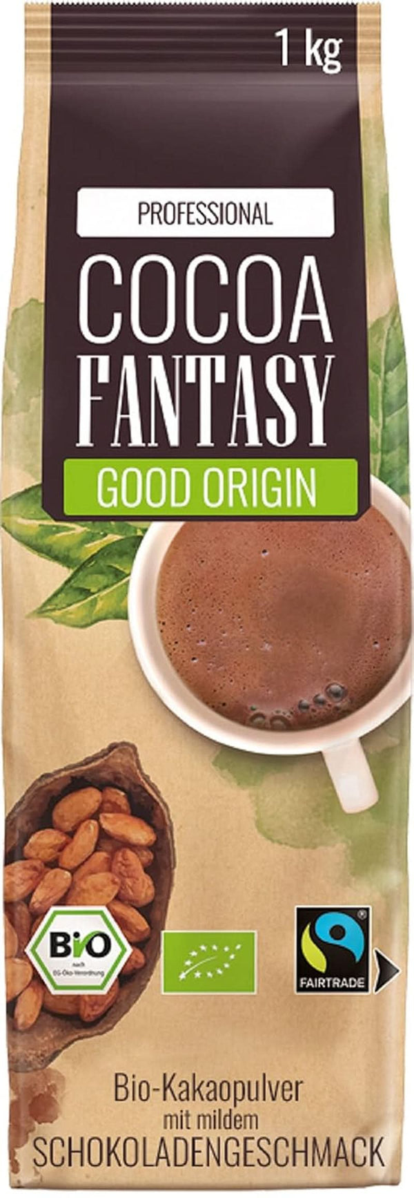 Cocoa Fantasy Hot Choc Powder, 1 kg pudră de cacao pentru ciocolată caldă, 15% conținut de cacao