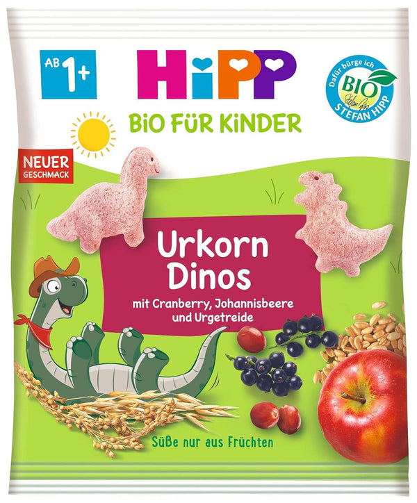 Hipp Bio Für Kinder Knabberprodukte Urkorn-Dinos, 9Er Pack (9X30G)