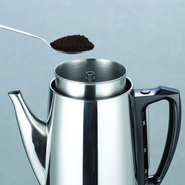30-30204 Percolator de design Eco 4 -10 căni, oțel inoxidabil lăcuit, negru