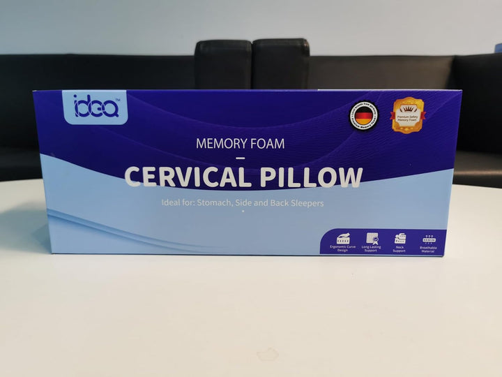 Pernă pentru dureri de gât, pernă ergonomică ortopedică pentru gât, pernă din spumă de memorie pentru părți, spate și abdomen, pernă anti-sforăit pentru bărbați femei (62 * 34.5 * 12/8CM)