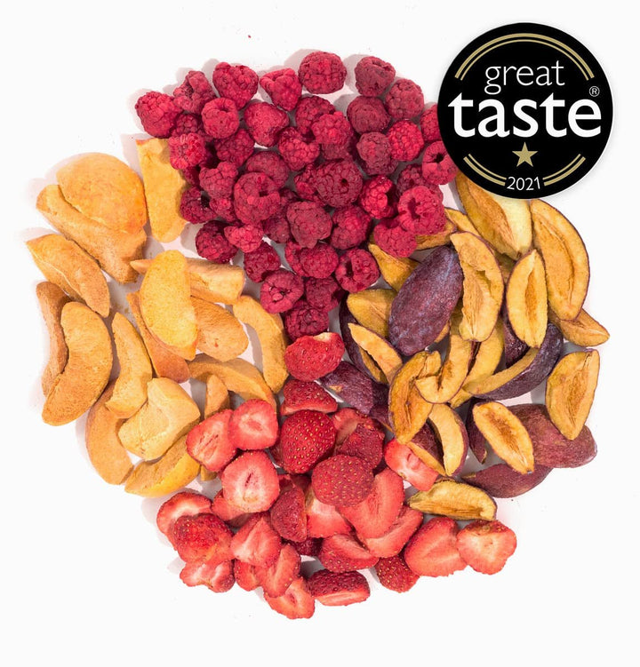 Brix Freeze-dried Fruit Fantastic Four (80g) - Preț bun gust, gustare delicioasă și sănătoasă, uscată crocantă, bogată în vitamine Produse deshidratate Naty Shop