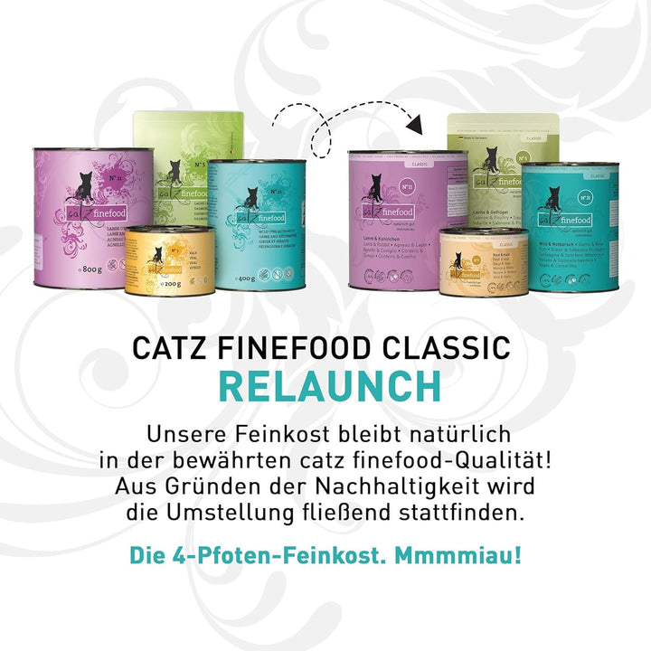 Catz Finefood N° 25 Chicken & Tuna Deli Hrană umedă pentru pisici, rafinată cu dovleac și măceșe, pungă de 16 X 85G