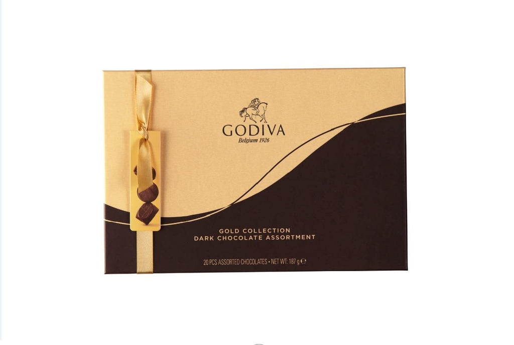 Godiva Connoisseur Zartbitterschokolade 20 Stück-Pralinen Gepaart Mit Passionsfrucht, Vanillemousse, Karamell Und Anderen Köstlichen Füllungen-185Gr