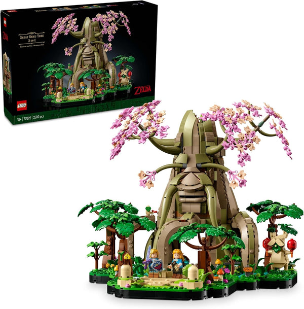 LEGO The Legend of Zelda Deku Tree 2-In-1 - piesă de colecție cu prințesa Zelda și 3 minifigurine Link - set de construcție pentru adulți și idee de cadou pentru fanii jocurilor video - 77092