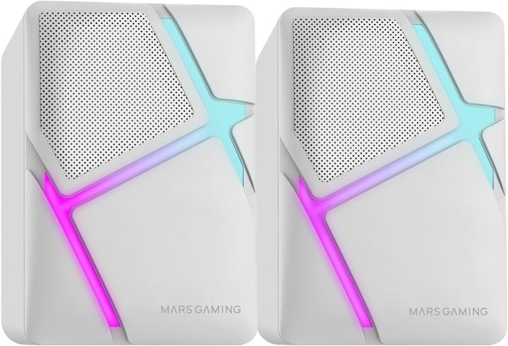 Mars Gaming MSB-ORB, Tragbarer Lautsprecher + Soundbar 20W, Orbilight RGB 360° Beleuchtung, Soundbar Mit Triple-Driver-System, Gaming-Lautsprecher Bluetooth 5.3 / Usb/Microsd/Aux/Fm, Schwarz