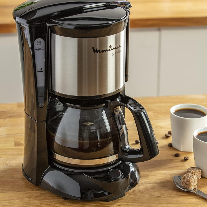 FG150825 Subito Cafetière Filtre Electrique, negru/oțel inoxidabil