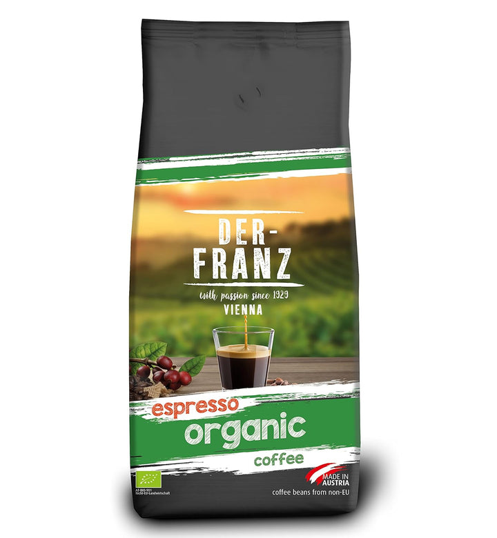 DER-FRANZ Kaffee Crema, Intensität 4/5, 100% Arabica, Ganze Kaffeebohnen, 1000G