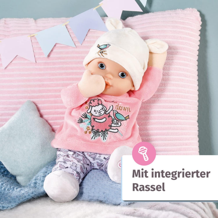 Zapf Creation 706428 Baby Annabell Sweetie pentru bebeluși 30Cm - Păpușă de cârpă roz moale pentru bebeluși, zornăitor integrat, lavabilă, poate fi folosită de la naștere.