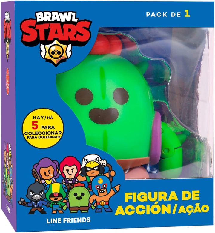 Bizak Brawl Stars 64116011 Pachet de figurine de acțiune 1 în cutie, Figurine Spike, Multiplayer, Combat Player, Mobil, 11 Cm