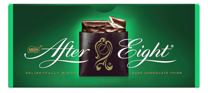 NESTLÉ after EIGHT, Hauchdünne Schokoladen-Täfelchen Aus Dunkler Schokolade Mit Pfefferminz-Cremefüllung Für Genießer, 12Er Pack (12X200G)