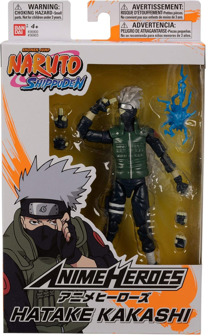 Bandai - Anime Heroes - Naruto Shippuden - Anime Hero Figures 17 Cm - Kakashi Hatake - Licență oficială - Figura articulată Kakashi - 36903