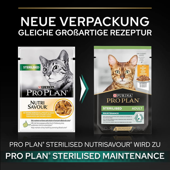 Pro Plan Sterilised Cat Food umedă, cu pui 26Pack (26X85 G)