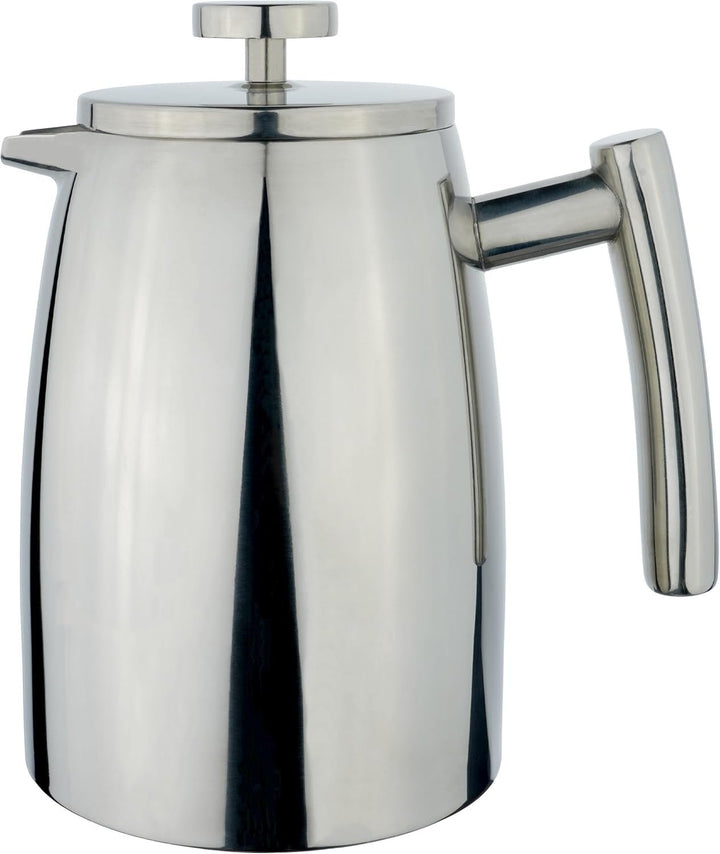Cafe HFD-16 Stäl Belmont filtru de cafea cu perete dublu din oțel inoxidabil de înaltă calitate 18/10 - 16 cești demitasse, 2 litri, lustruit lucios, tamper Espressoare Besuche den CafÃ© Stal-Store Lustruire lucioasă 800ml Cafetieră