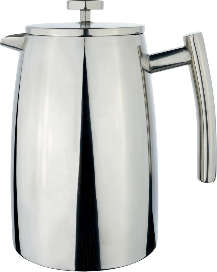 Cafe HFD-16 Stäl Belmont filtru de cafea cu perete dublu din oțel inoxidabil de înaltă calitate 18/10 - 16 cești demitasse, 2 litri, lustruit lucios, tamper Espressoare Besuche den CafÃ© Stal-Store Lustruire lucioasă 1.5L Elegant și modern