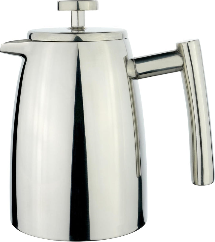 Cafe HFD-16 Stäl Belmont filtru de cafea cu perete dublu din oțel inoxidabil de înaltă calitate 18/10 - 16 cești demitasse, 2 litri, lustruit lucios, tamper Espressoare Besuche den CafÃ© Stal-Store Lustruire lucioasă 350ml Cafetieră